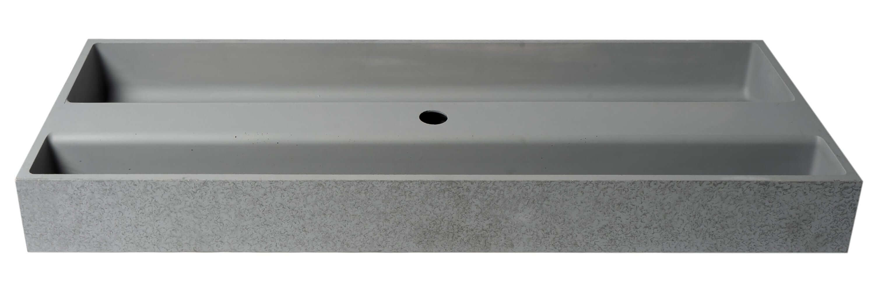 ALFI 48" Solid Concrete Gray Matte Trough Sink ABCO48TR