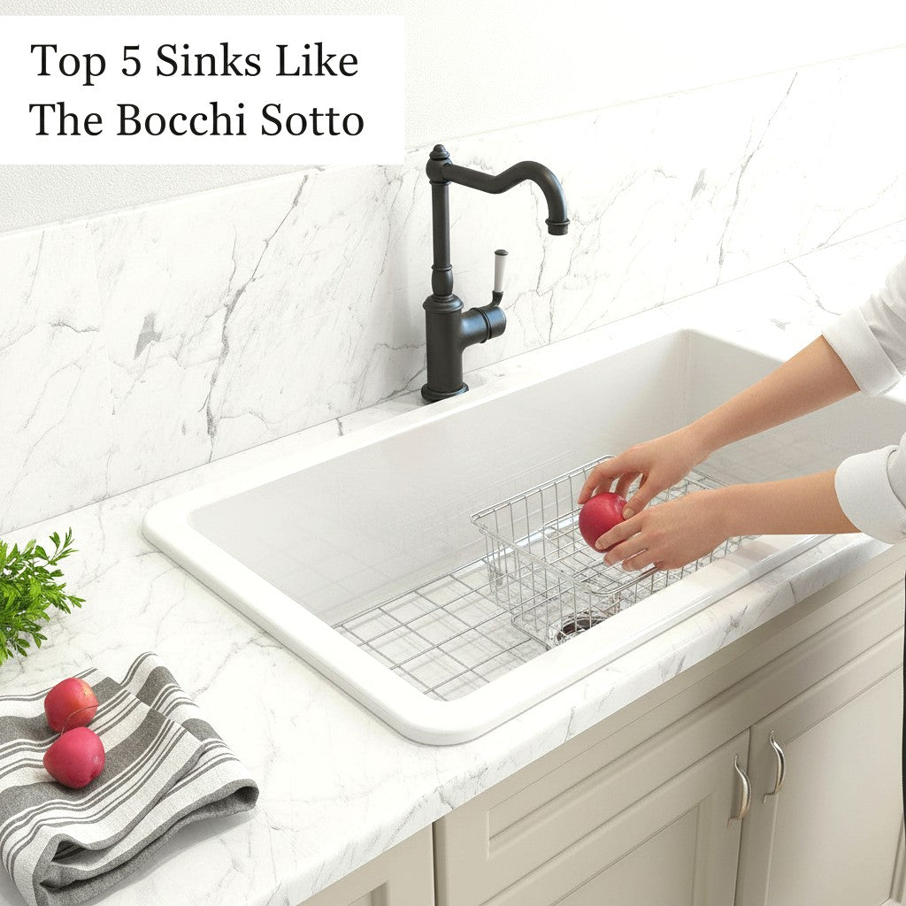 5 High-Quality Kitchen Sinks Comparable to the Bocchi Sotto 32 Fireclay Undermount Single Bowl Kitchen Sink
