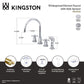 Kingston Brass KS8728ZX Millennium Double-Handle Widespread Kitchen Faucet with Plastic Sprayer, Brushed Nickel