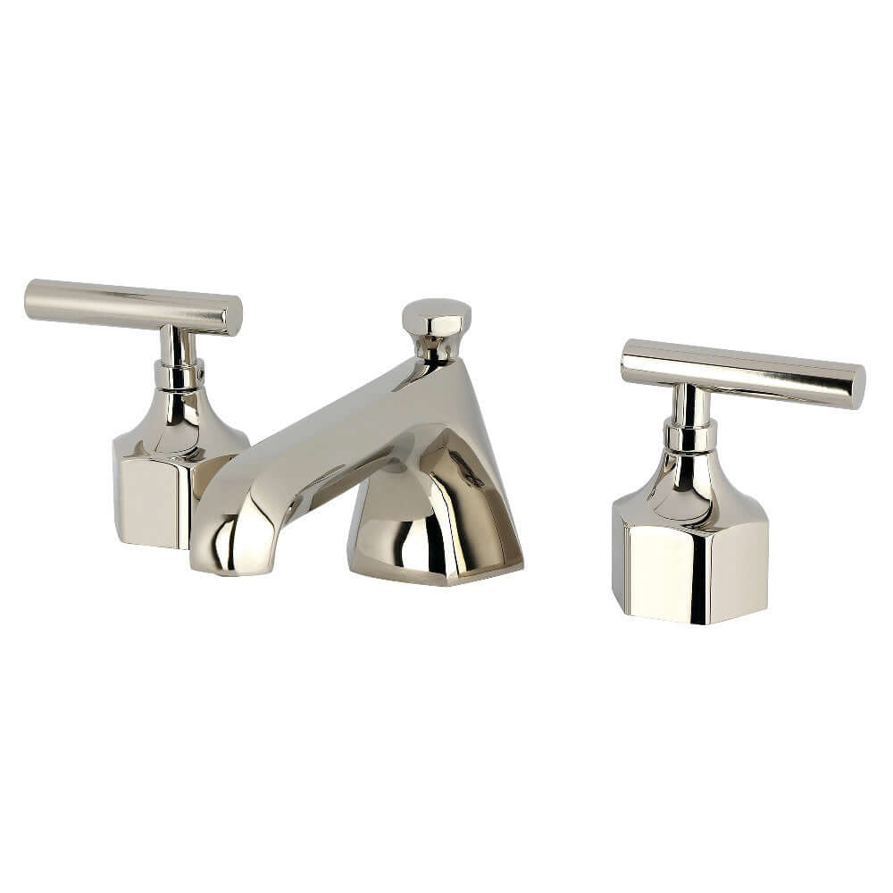 Kingston Brass KZ4463CML Navei Widespread Bathroom Faucet with Brass Pop-Up, Antique Brass finish