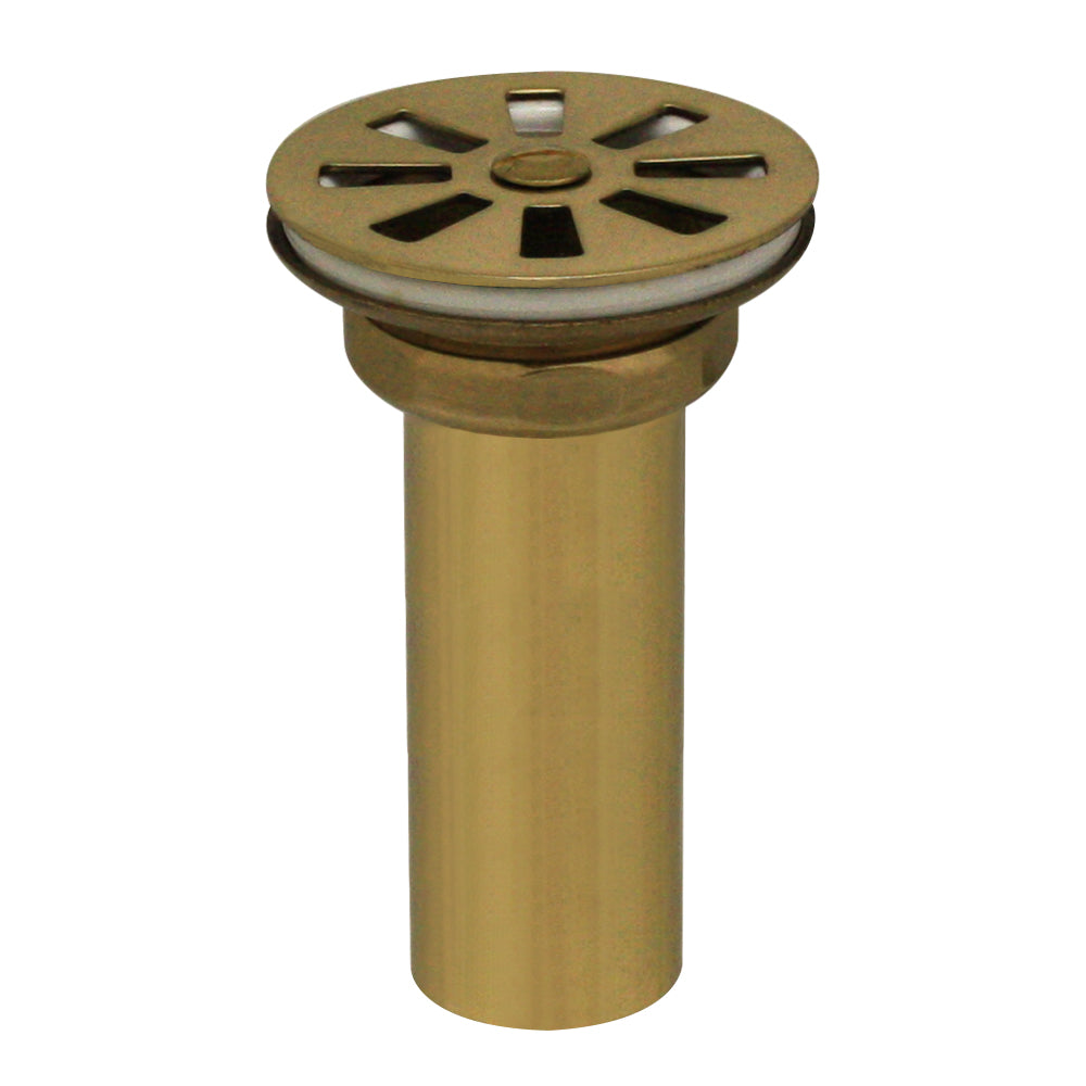 Whitehaus brass drain for bathroom sinks on a white background
