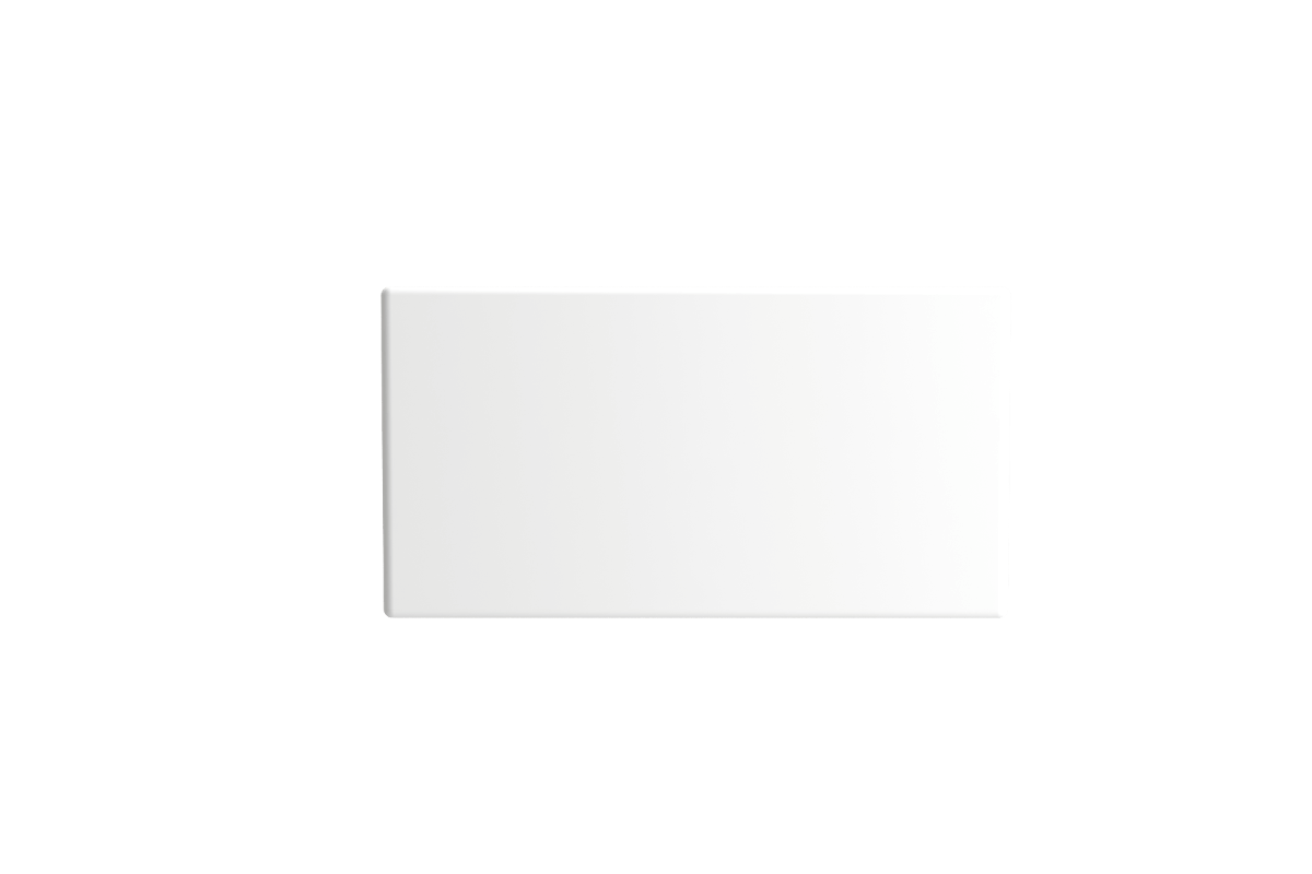 BOCCHI CONTEMPO 36" Step Rim Fireclay Farmhouse Double Bowl Kitchen Sink with Protective Bottom Grid and Strainer - Front view in white finish.
