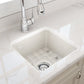 BOCCHI SOTTO 18" Fireclay Modern Undermount Single Bowl Kitchen Sink with Protective Bottom Grid and Strainer