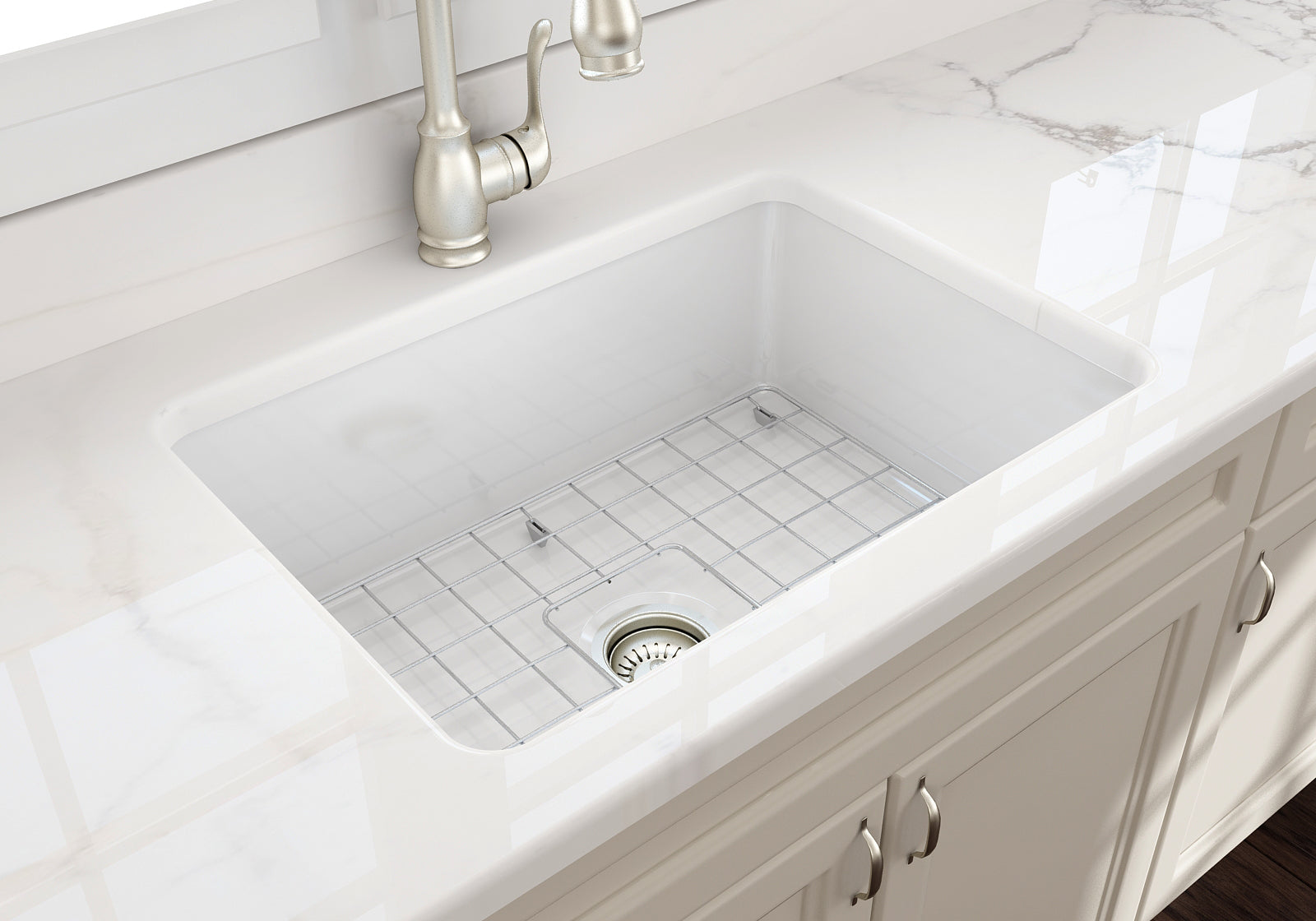 Bocchi Sotto 27" Sink installed in neutral kitchen
