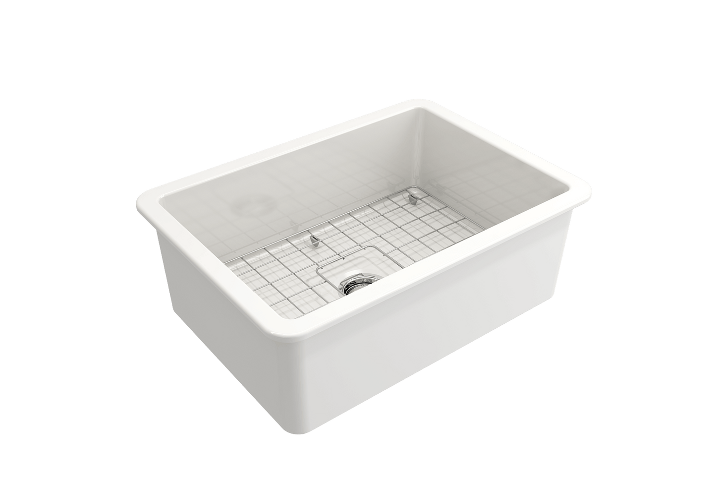 Top Angle of Bocchi Sotto 27" Fireclay Kitchen Sink