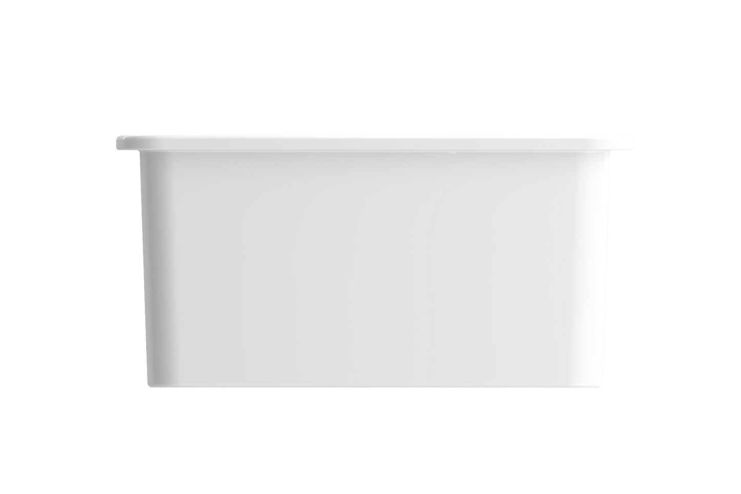Side View of Bocchi Sotto 27" Fireclay Kitchen Sink