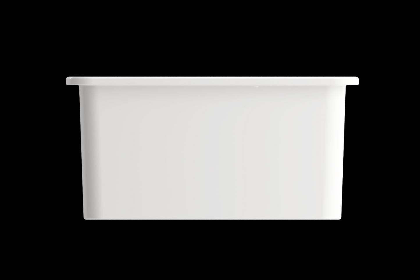 Side View of Bocchi Sotto 27" Fireclay Kitchen Sink