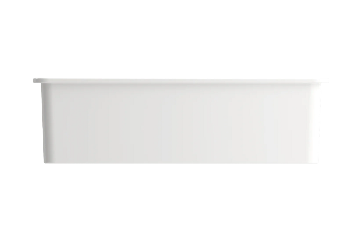 BOCCHI SOTTO 32" Fireclay Kitchen Sink with Pagano Faucet and Accessories in white, showcasing the durable design.