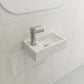 BOCCHI MILANO 14.5" Wall-Mounted Sink Fireclay 1-hole Left Side Faucet Deck With Overflow