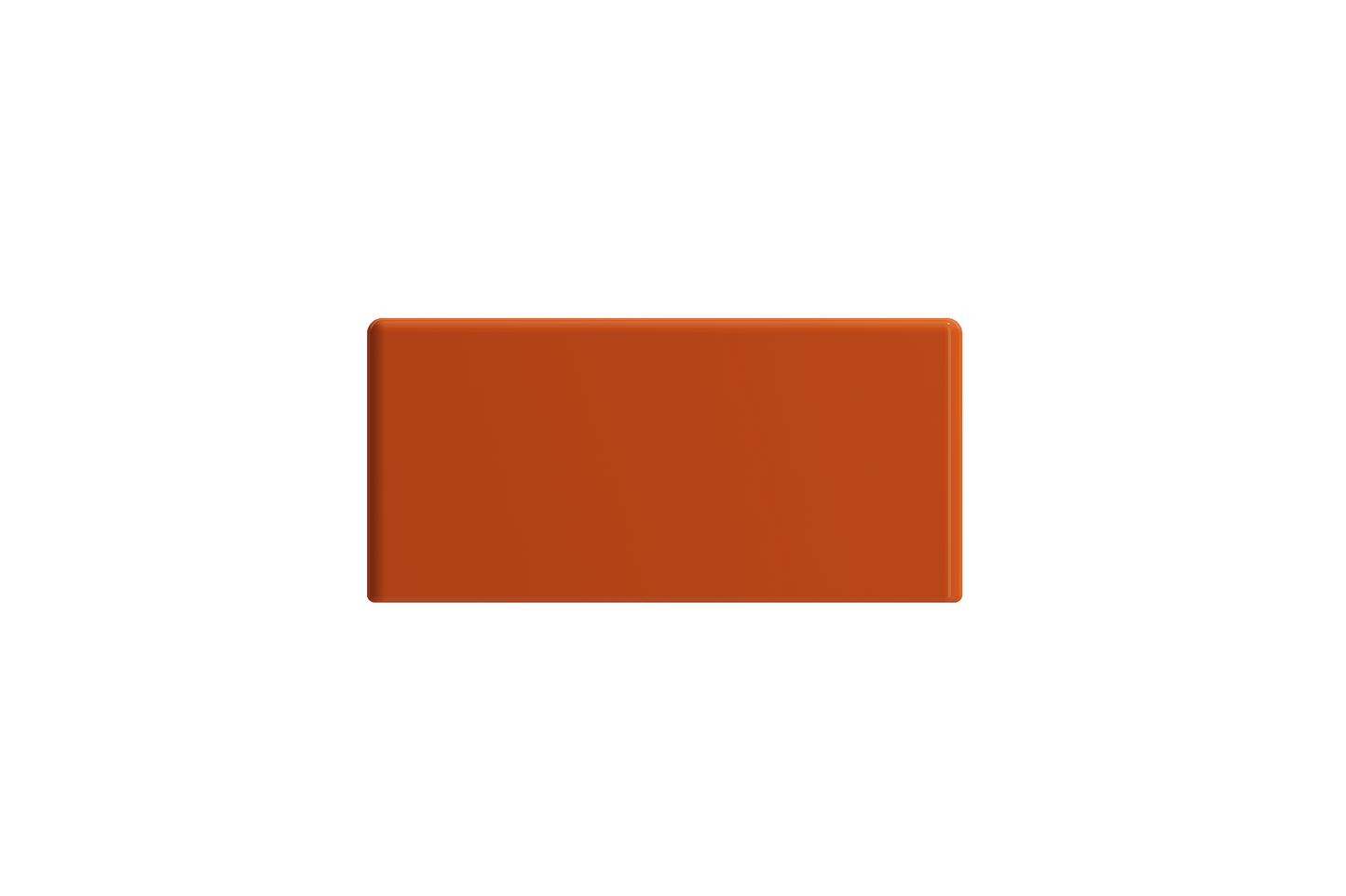 BOCCHI MILANO 14.5" Wall-Mounted Sink Fireclay 1-hole Left Side Faucet Deck With Overflow in vibrant orange finish.