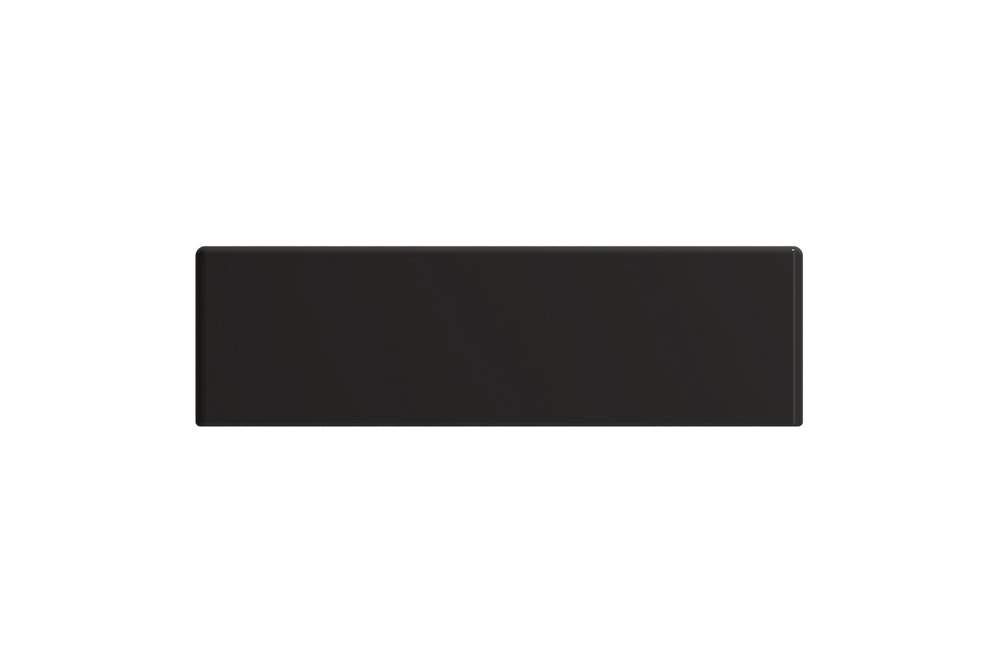 BOCCHI MILANO 14.5" Wall-Mounted Sink Fireclay 1-hole Right Side Faucet Deck With Overflow in sleek black finish.