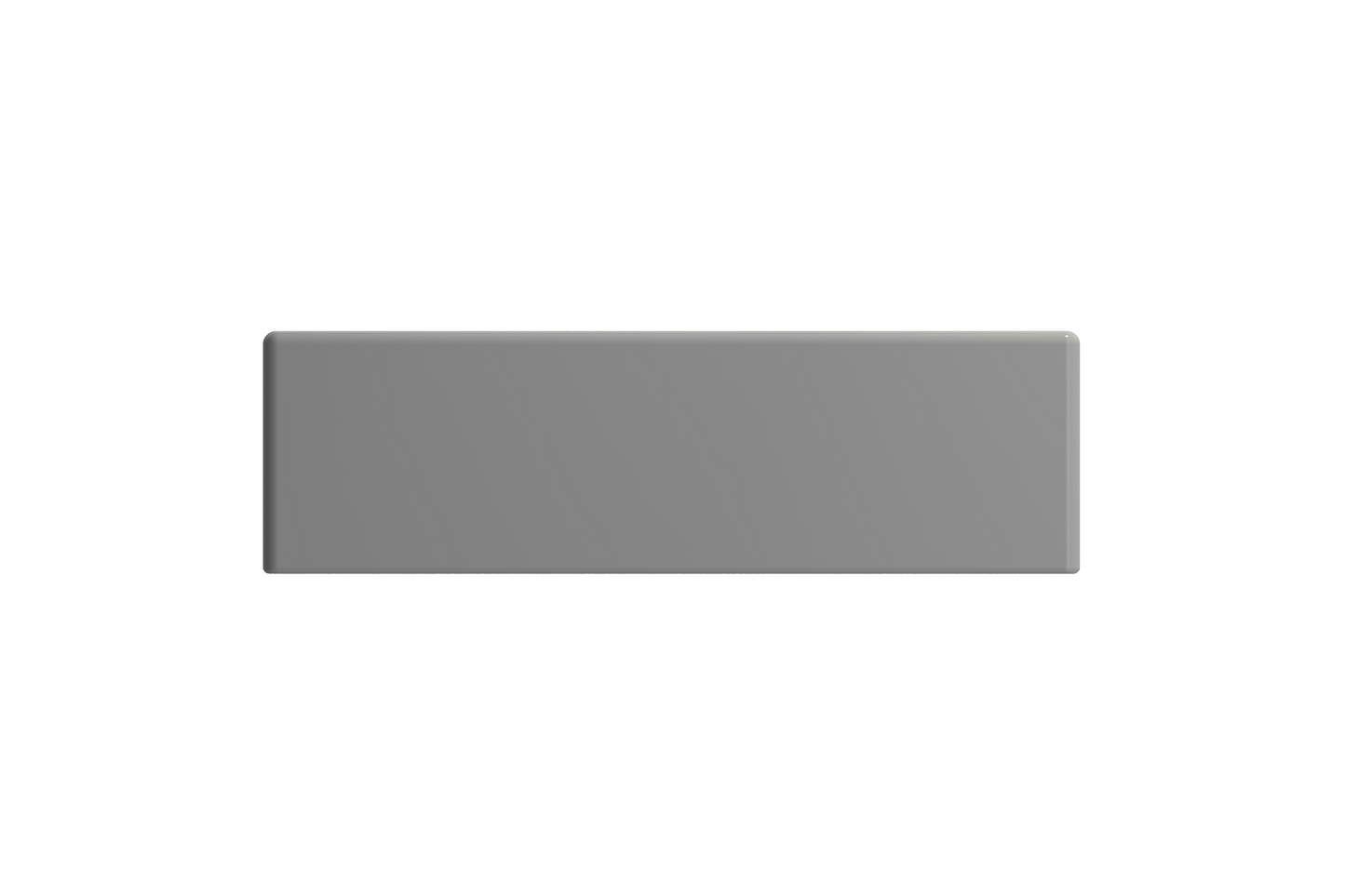 BOCCHI MILANO 14.5" Wall-Mounted Sink Fireclay 1-hole Right Side Faucet Deck With Overflow in sleek gray finish.