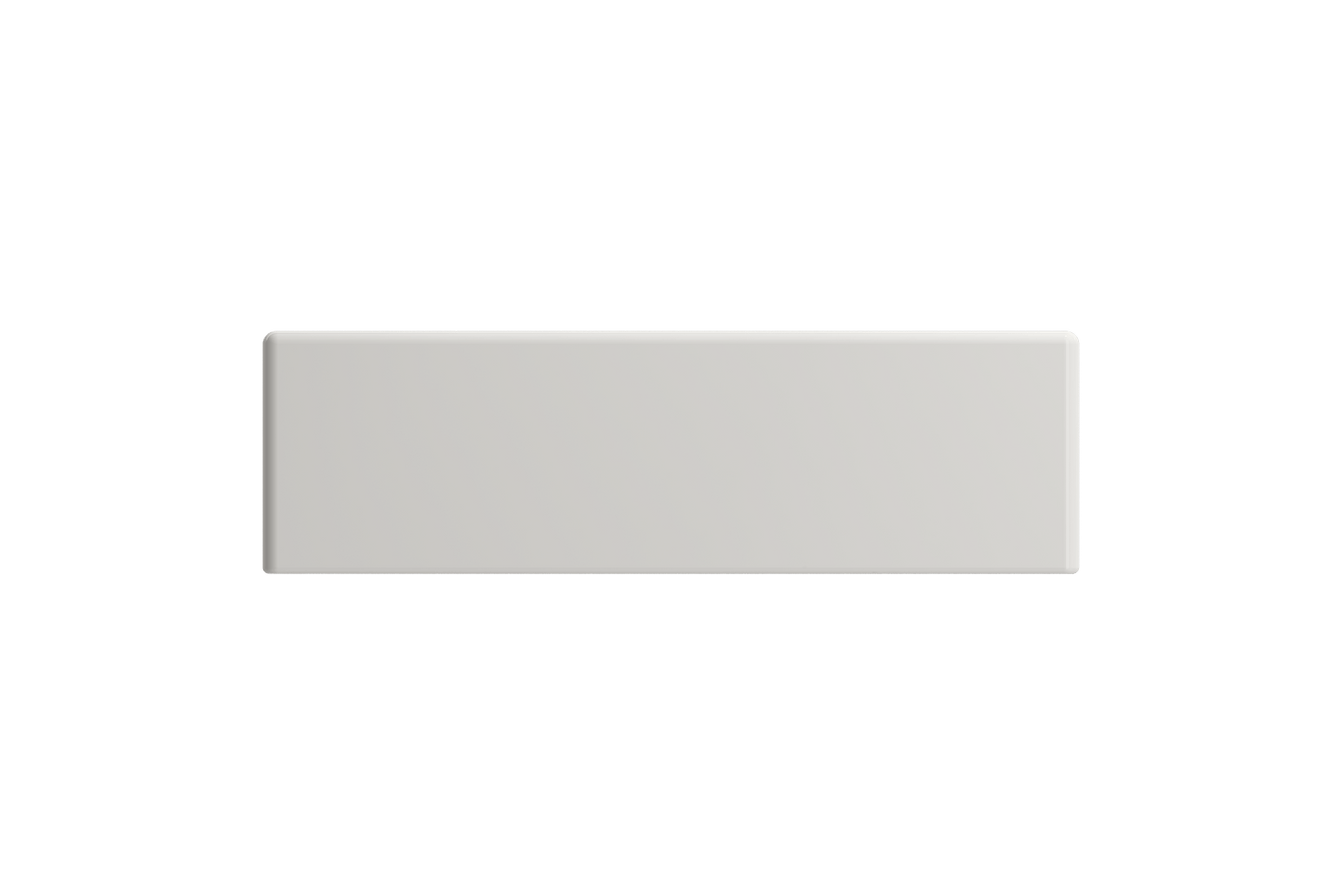 BOCCHI MILANO 14.5" Wall-Mounted Sink Fireclay 1-hole Right Side Faucet Deck With Overflow in sleek white finish, top view.