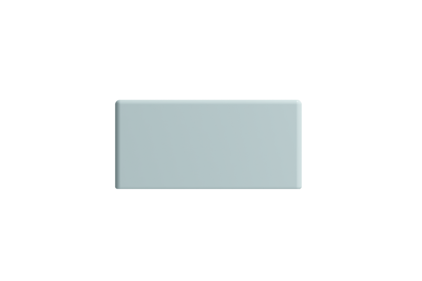 BOCCHI MILANO 14.5" Wall-Mounted Sink Fireclay 1-hole Right Side Faucet Deck With Overflow in light blue finish.