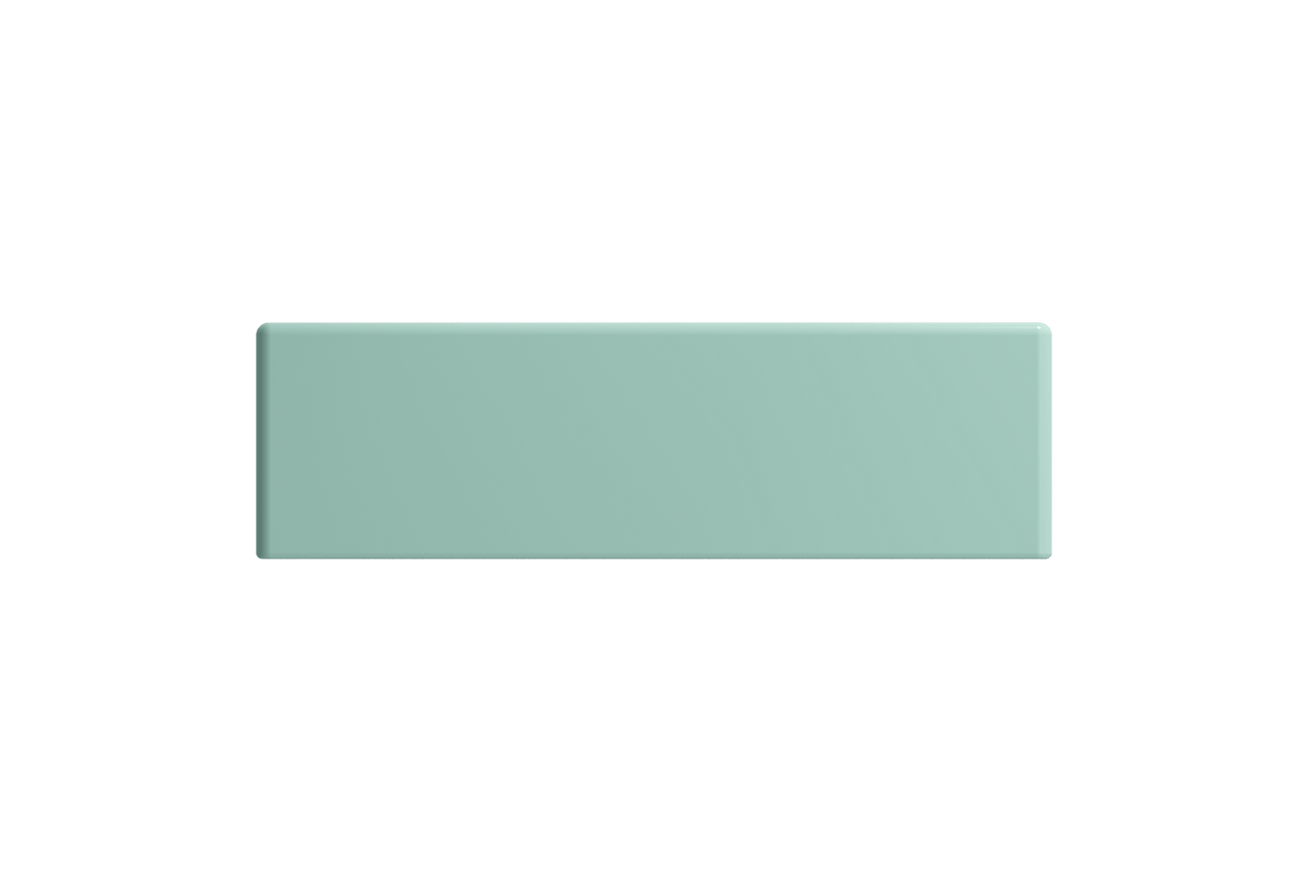 BOCCHI MILANO 14.5" Wall-Mounted Sink Fireclay 1-hole Right Side Faucet Deck With Overflow in light blue finish.