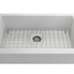 BOCCHI NUOVA 34" Single Bowl Kitchen Sink with Protective Bottom Grid and Strainer