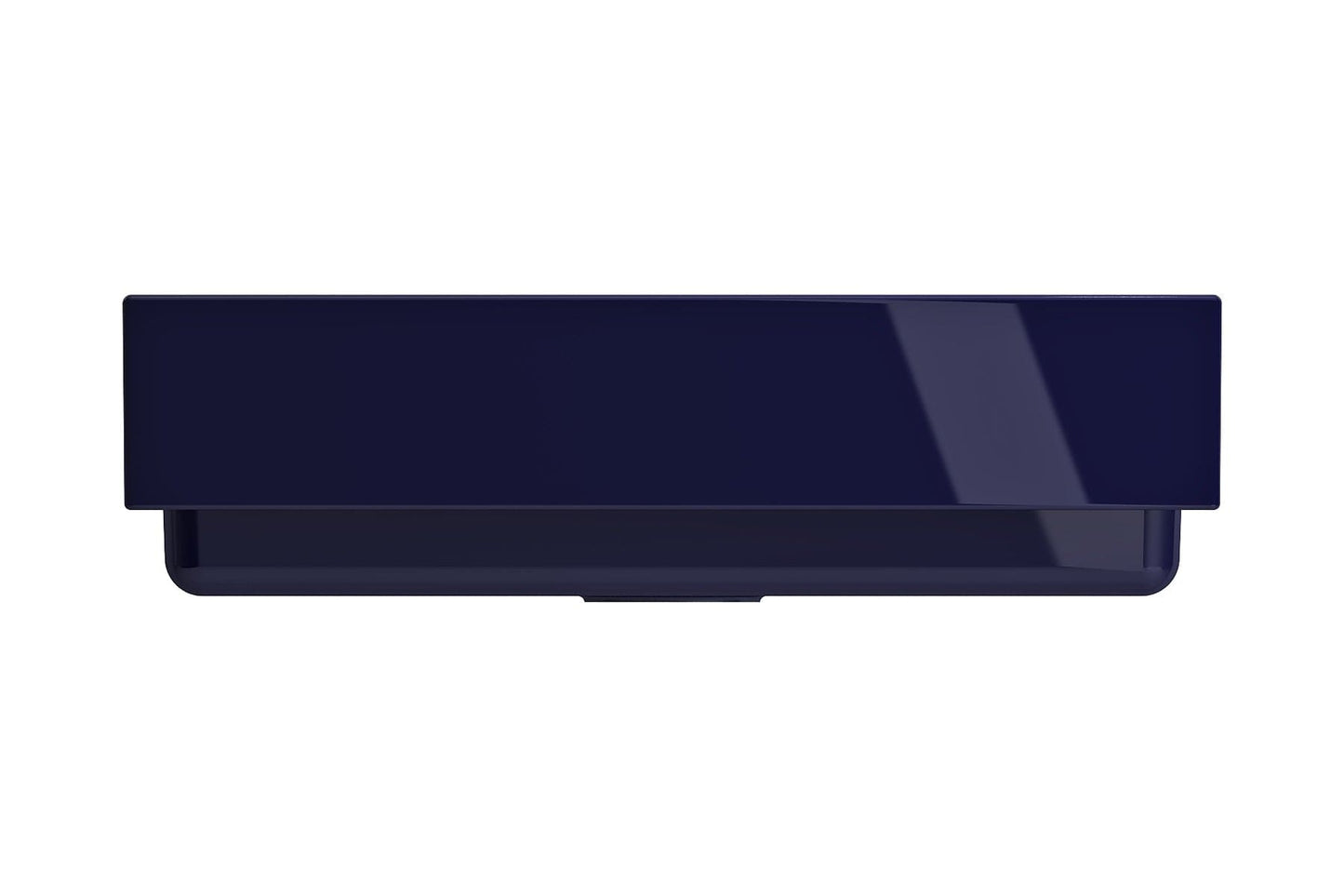 BOCCHI NUOVA 34" Single Bowl Kitchen Sink with Protective Bottom Grid and Strainer - sleek navy design.