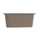 BOCCHI CAMPINO DUO 33" Dual Mount 60/40 Double Bowl Granite Kitchen Sink in Mink with Strainers displayed from the front.