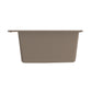 CAMPINO UNO 33" Single Bowl Dual Mount Granite Kitchen Sink with Strainer left side view in Mink color.