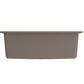 CAMPINO UNO 24" Single Bowl Dual Mount Granite Kitchen Sink with Strainer in Mink color - front view