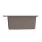 CAMPINO UNO 24" Single Bowl Dual Mount Granite Kitchen Sink with Strainer left side view in Mink color.