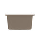 CAMPINO UNO 16" Single Bowl Dual Mount Granite Bar Sink with Strainer in Mink color, front view.