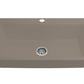 Front perspective of BOCCHI BAVENO LUX 34" Dual-Mount Single Bowl Granite Composite Kitchen Sink with Integrated Workstation and Accessories in Mink color