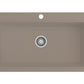 BOCCHI BAVENO LUX 34" Dual-Mount Single Bowl Granite Composite Kitchen Sink with Integrated Workstation and Accessories top view