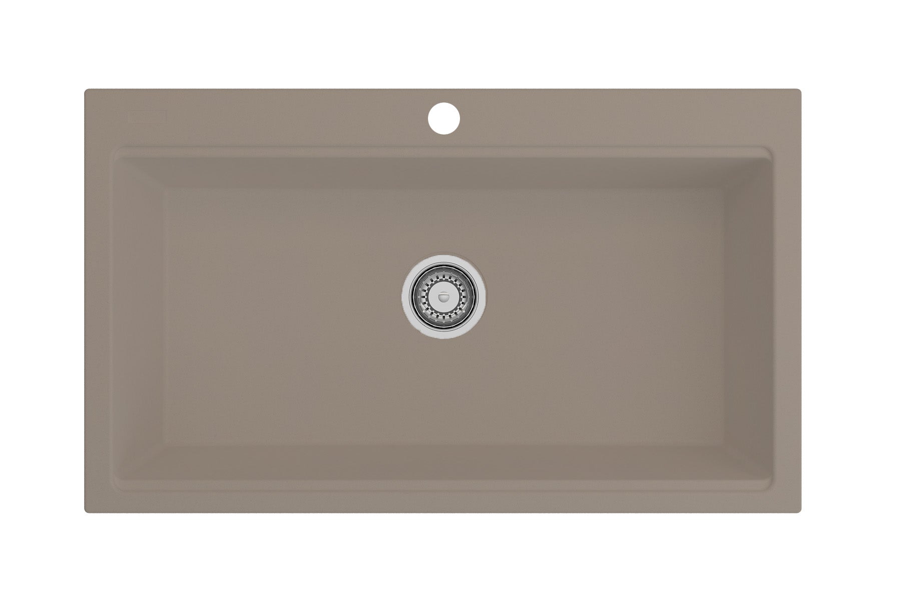 BOCCHI BAVENO LUX 34" Dual-Mount Single Bowl Granite Composite Kitchen Sink with Integrated Workstation and Accessories top view
