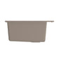 BOCCHI CAMPINO UNO 27" Dual-Mount Single Bowl Granite Composite Kitchen Sink in Mink color right side view.