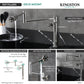 Kingston Brass KS4703RKX Webb Deck Mount Pot Filler Faucet with Knurled Handle, Antique Brass in kitchen