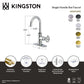 Kingston Brass KSD8503RKZ Wendell Single-Handle Bar Faucet with Knurled Handle, Antique Brass