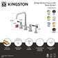 Kingston KS8287DKLBS Kaiser Bridge Kitchen Faucet with Brass Sprayer, Brushed Brass
