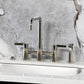 Kingston KS8287CTLBS Continental Bridge Kitchen Faucet with Brass Sprayer, Brushed Brass on a marble countertop.