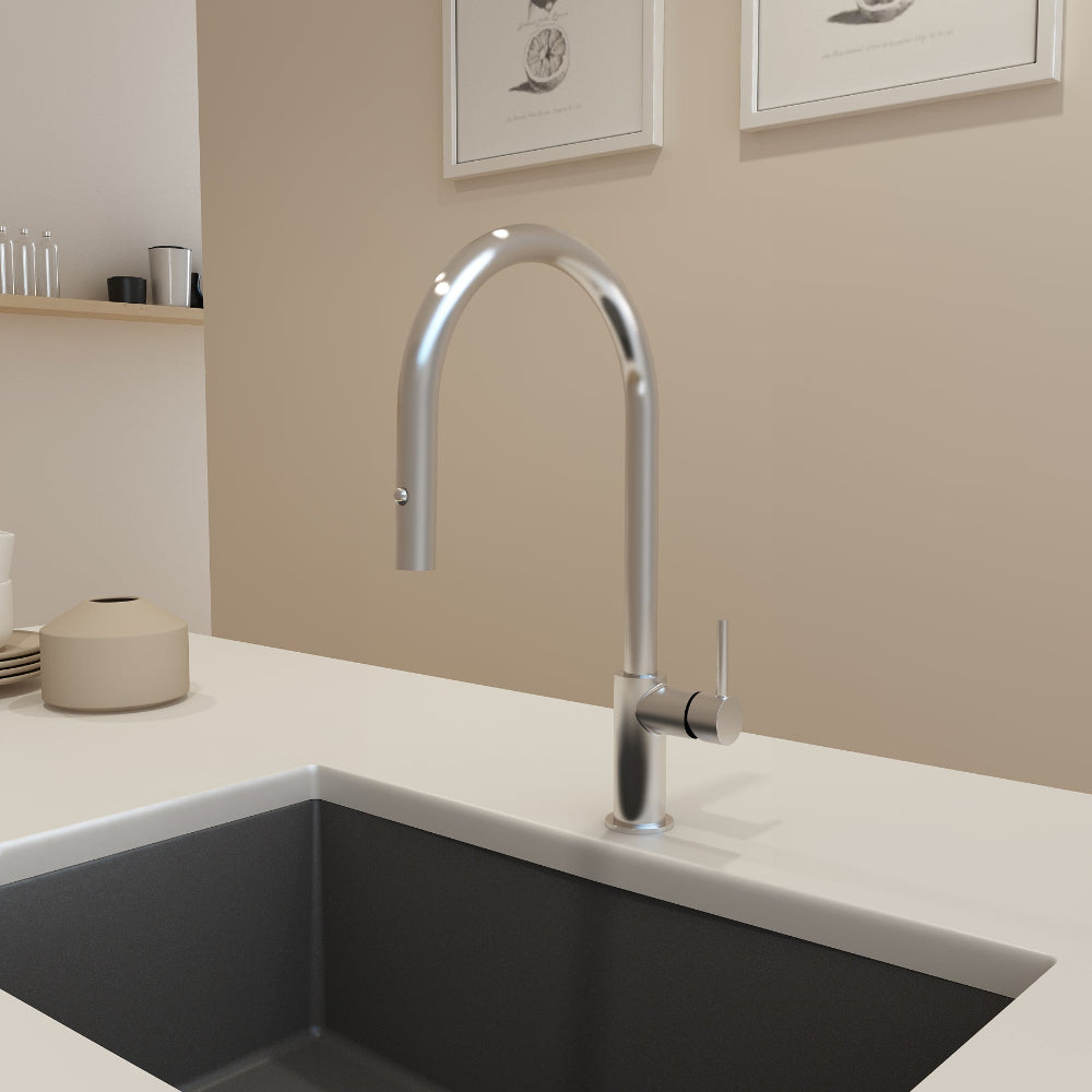 Bocchi Baveno Duo Faucet installed - Chrome
