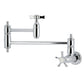 Kingston Brass KS3103NX Hamilton Wall Mount Pot Filler Faucet, Antique Brass with polished chrome finish