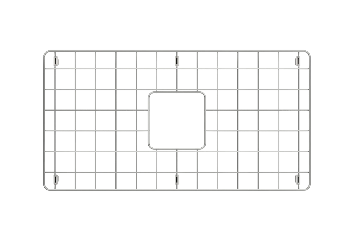BOCCHI SOTTO 32" Fireclay Kitchen Sink with Pagano Faucet and Accessories sink grid in stainless steel