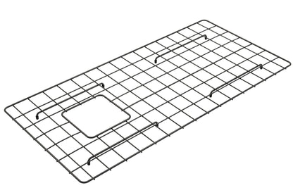 BOCCHI Stainless Steel Sink Grid for 36" Farmhouse Fireclay Sinks in Matte Black color for kitchen sink protection.
