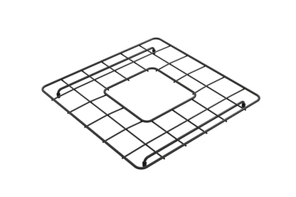 BOCCHI Brushed Gold Sink Grid for Sotto 18" in matte black finish providing sink protection and stability.