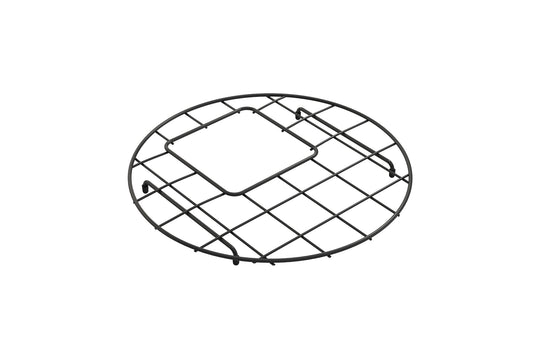 BOCCHI Stainless Steel Sink Grid for Sotto 18R Undermount Sink - Matte Black finish protecting fireclay sink surface.