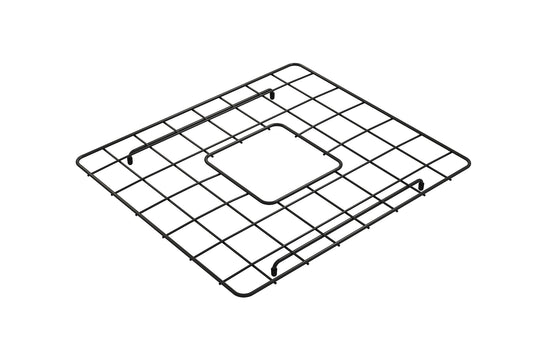 BOCCHI Stainless Steel Sink Grid for Classico 20 Farmhouse Sink in Matte Black for sink protection and style.