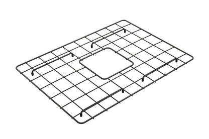 BOCCHI Stainless Steel Sink Grid for Classico 24 Farmhouse Sink in Matte Black, protective kitchen accessory for fireclay sinks.