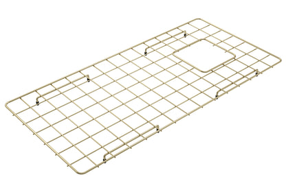 BOCCHI Stainless Steel Sink Grid for Sotto Step-Rim 34" Fireclay Kitchen Sink in Brushed Gold, precision-engineered sink protection.