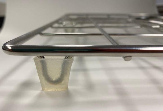 BOCCHI Replacement Rubber Feet for Sink Grids - Pack of 6 on stainless steel sink grid