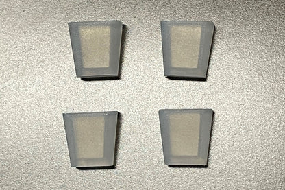 BOCCHI Replacement Rubber Feet for Sink Grids - Pack of 6, clear rubber construction for sink protection, set of four.