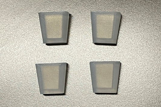 BOCCHI Replacement Rubber Feet for Sink Grids - Pack of 6, clear rubber construction for sink protection, set of four.