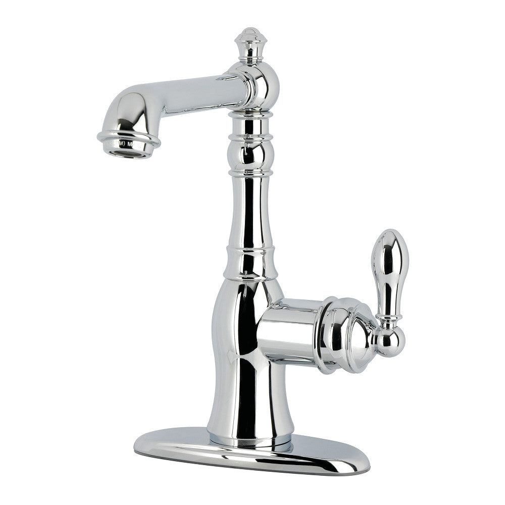 Gourmetier GSY7728ACL American Classic Single-Handle Bar Faucet, Brushed Nickel with elegant design and high spout.