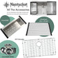 Nantucket SR-PS-3620-16 prep station sink included accessories