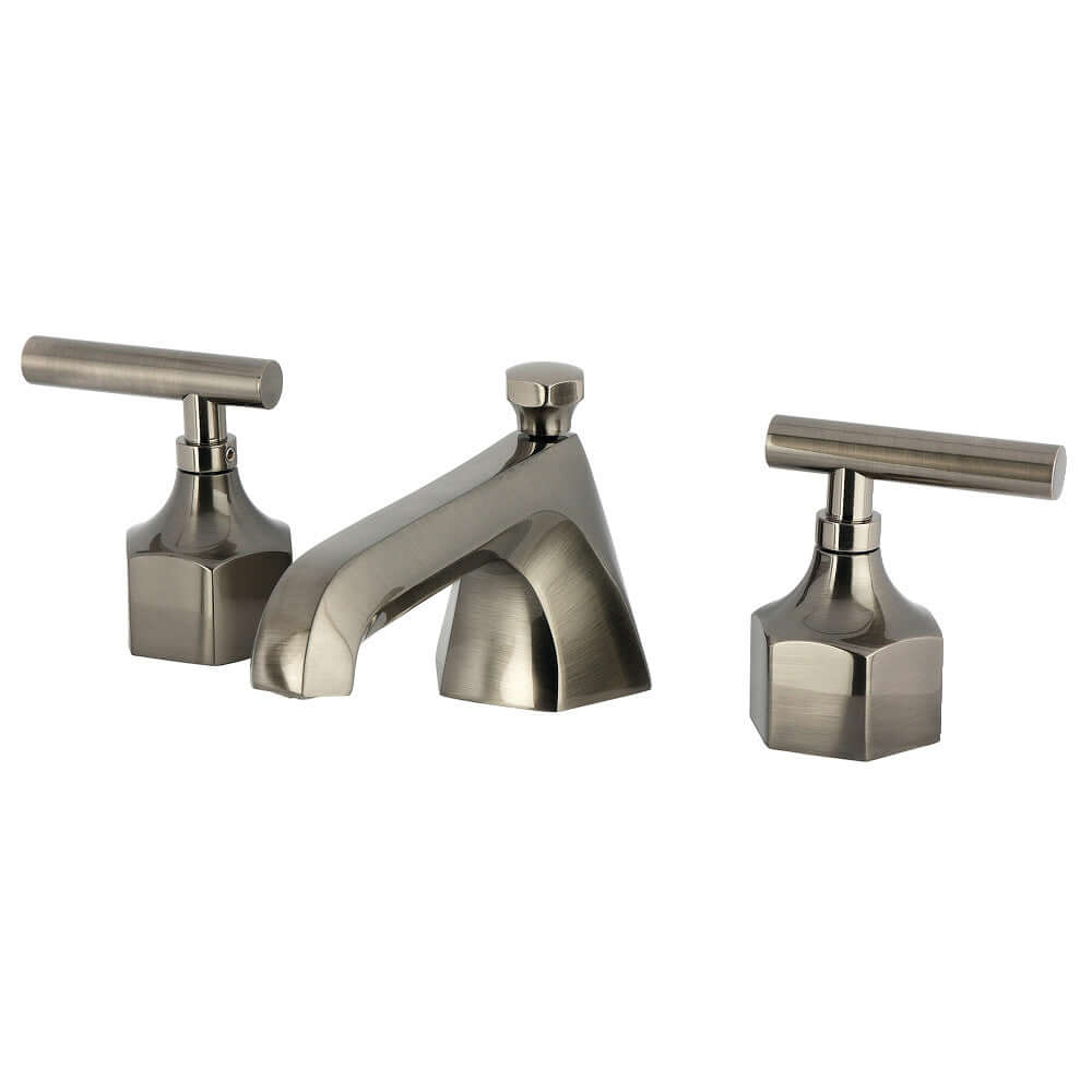 Kingston Brass KZ4463CML Navei Widespread Bathroom Faucet with Brass Pop-Up, Antique Brass