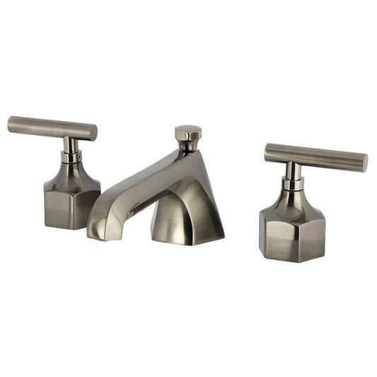 Kingston Brass KZ4463CML Navei Widespread Bathroom Faucet with Brass Pop-Up, Antique Brass